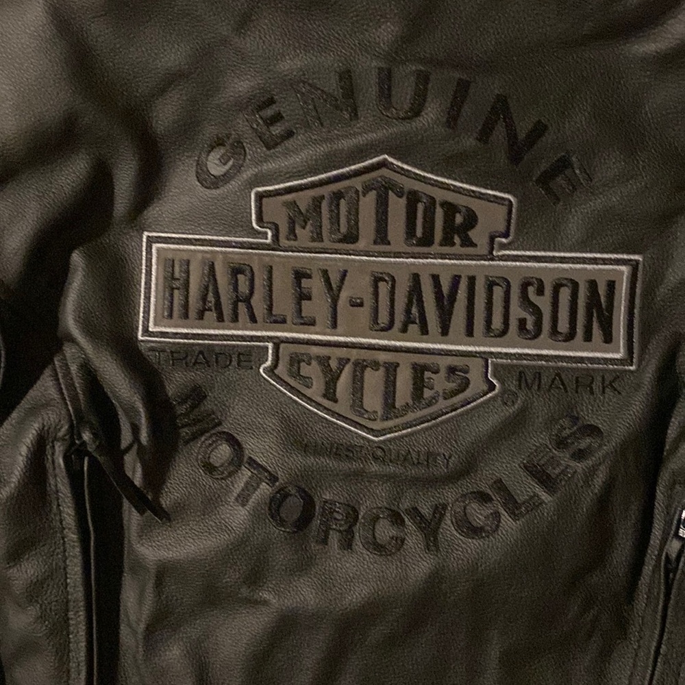 Authentic lack Harley Davidson women black leather 3-in-1